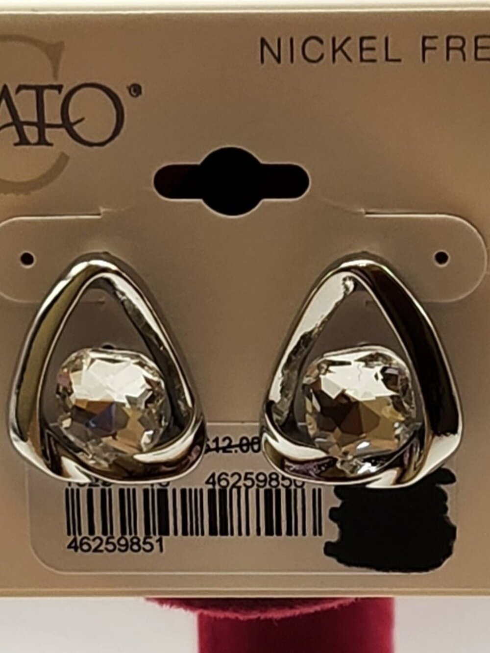 *SPECIAL* Cato earrings silver tone nickel free faux crystal NEW